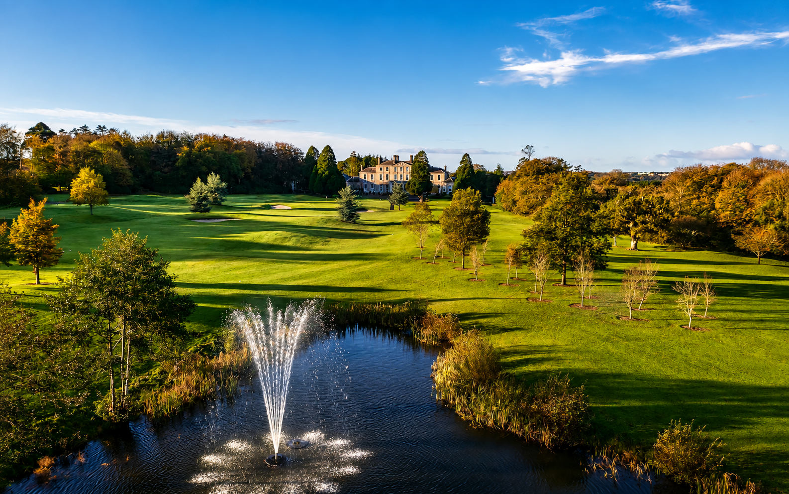 18-hole championship parkland course at Faithlegg Golf Club in County Waterford overlooking the River Suir estuary
