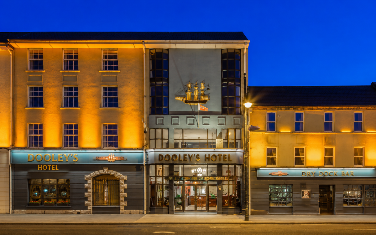 Dooley's Hotel on Merchants Quay overlooking the River Suir in Waterford City.