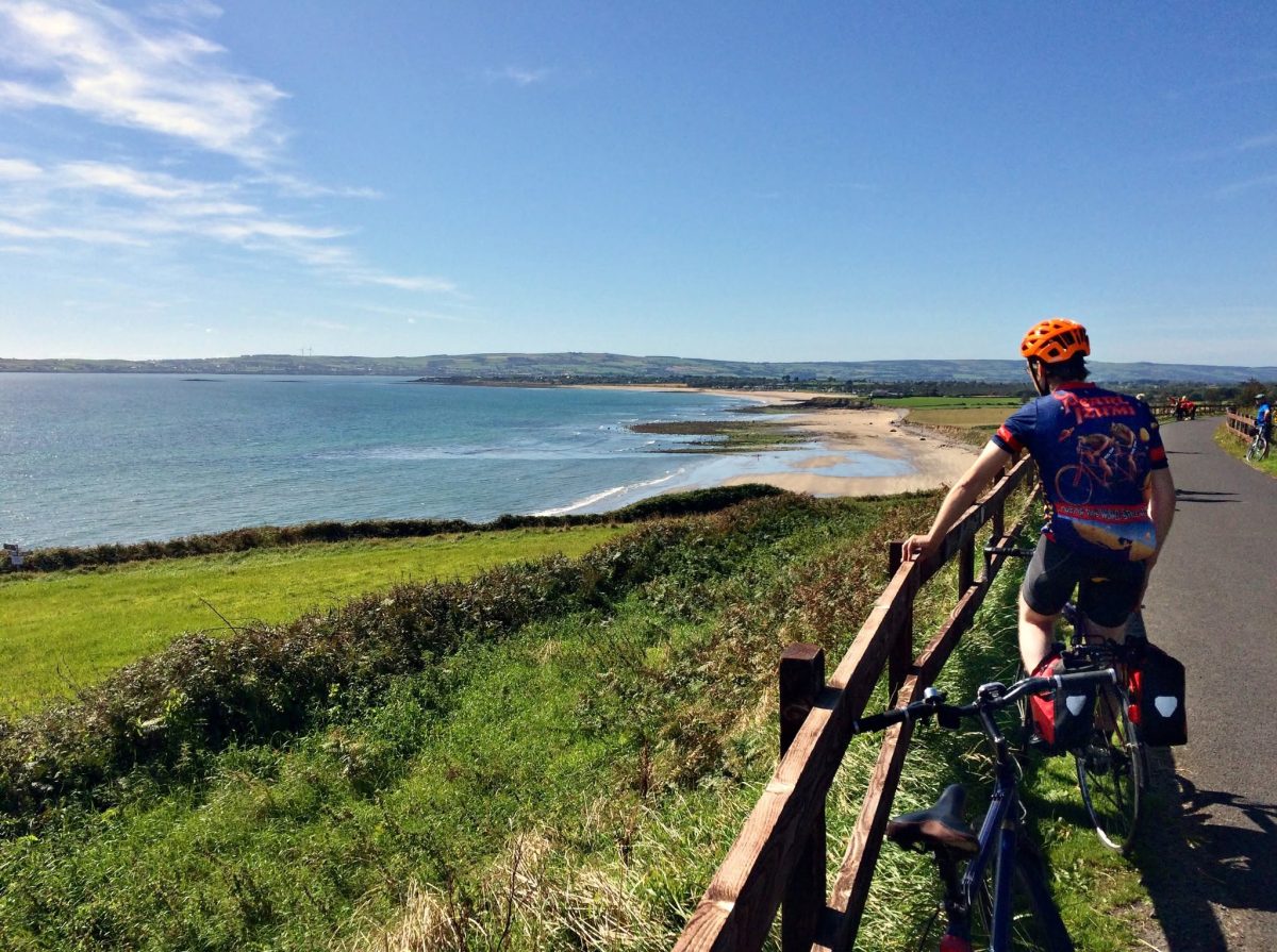 Cyclists travelling along the Waterford Greenway, the scenic 46km walking and cycling route between Waterford City and Dungarvan.