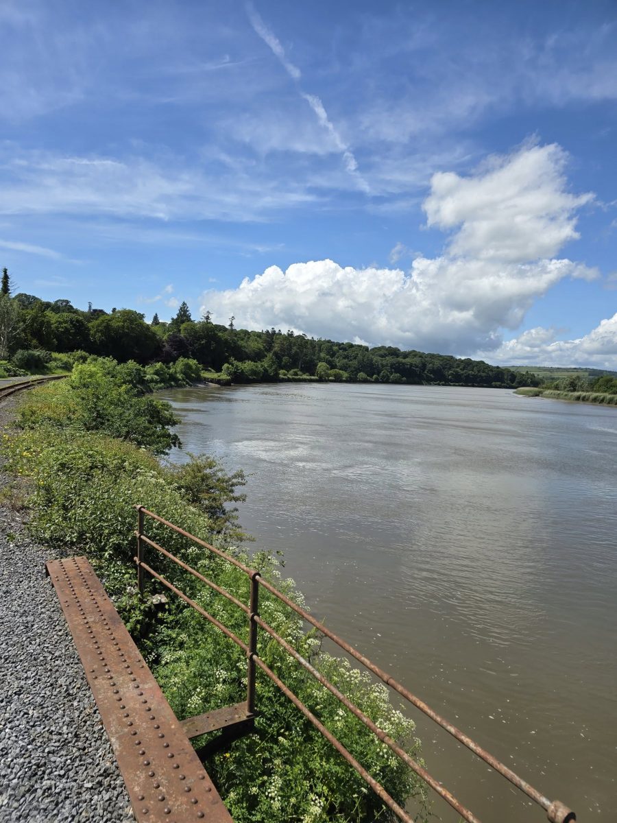 Waterford Suir Valley Railway heritage train travelling through the Suir Valley near Kilmeadan, County Waterford
