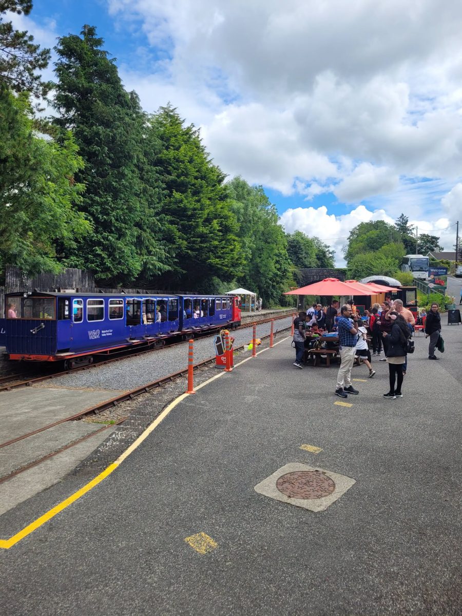 Waterford Suir Valley Railway heritage train travelling through the Suir Valley near Kilmeadan, County Waterford