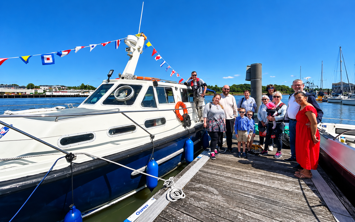 Osprey Viking Cruises boat on the River Suir in Waterford