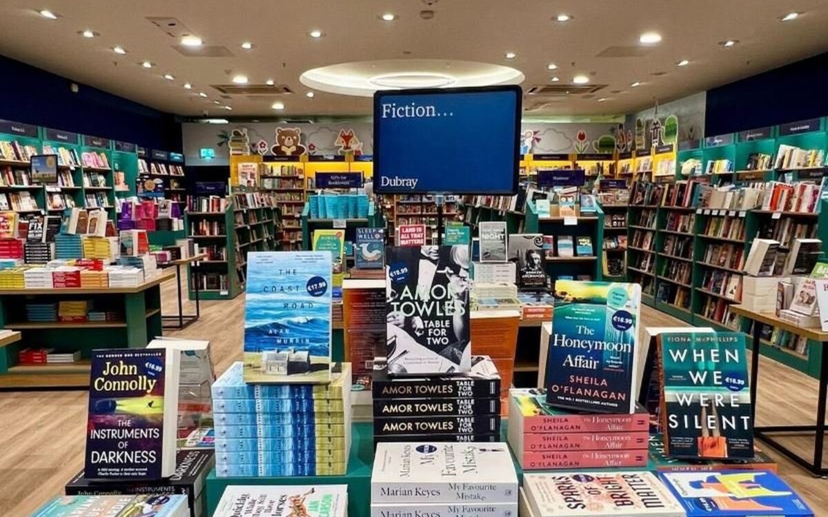 Book displays and shelves inside Dubray Waterford in City Square Shopping Centre