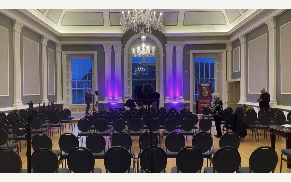 Musicians performing in the Dr Mary Strangman Large Room at City Hall Waterford