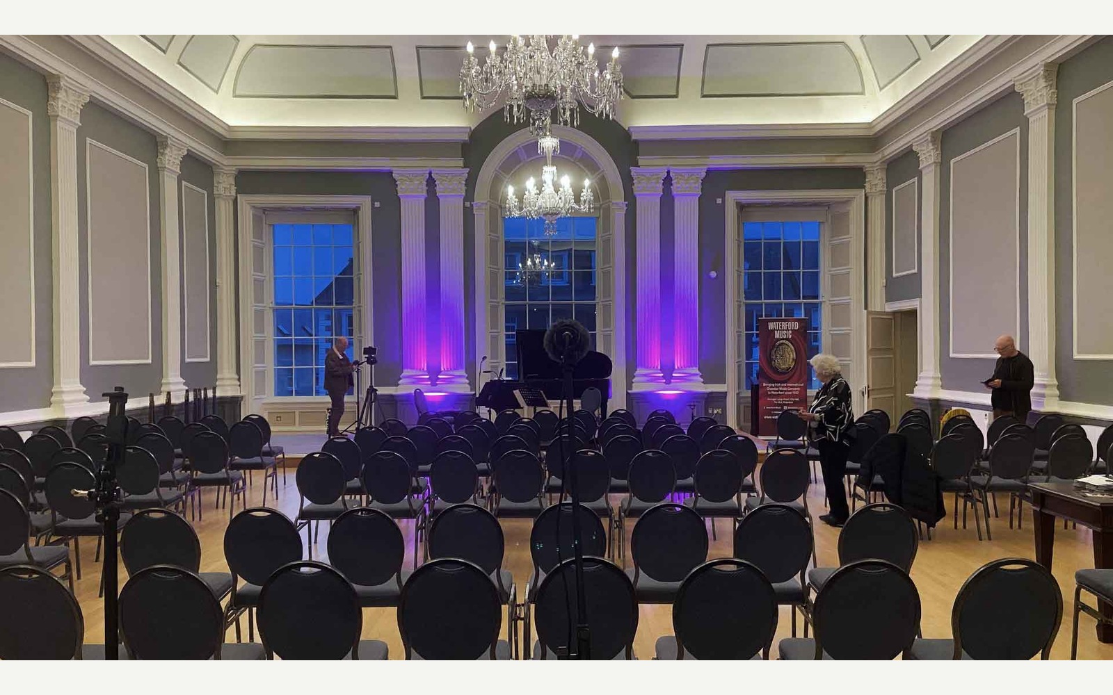 Musicians performing in the Dr Mary Strangman Large Room at City Hall Waterford