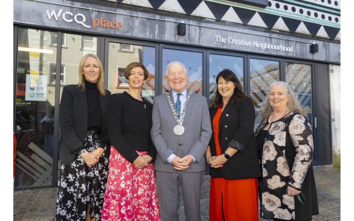 Representatives outside WCQ Place Community and Cultural Hub on O’Connell Street at its October 2023 opening